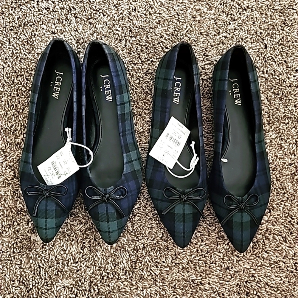 J. Crew plaid flats size 7.5